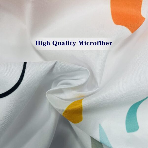 YUANZU Baby Bedding Set Double for Kids Boys Girls Nursery Duvet Cover Set 3 Pieces Colorful Cute Dino Animals Printed Soft Microfiber Quilt Cover with Zipper Closure (200 x 200 cm & 2Pillowcase) - Image 6