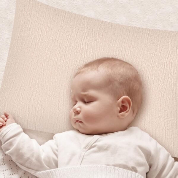 Winmany Toddler Cotton Muslin Pillowcases Baby Girl Boy Pillow Case Travel Cushion Pillow Covers with Envelope Design Cot Bed Accessories Fit for 13"x18" 14" x 19" 12"x16" Pillow (Brown+Khaki) - Image 5