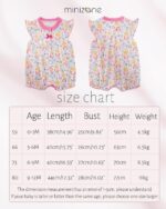 Minizone Baby Girls Pyjama Summer, Short Sleeve Romper Cotton Bodysuit 0-12 Months - Image 6