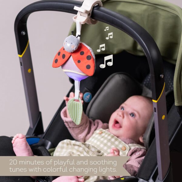 Taf Toys Music & Light Ladybug Take Along Toy. Portable Baby Musical Hanging Toy. Newborn Sound Soother. Compact Travel Mobile. Easily Attaches to Pram. Suitable for Baby Boys & Girls from 0 Months - Image 3