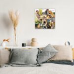 CCWACPP Custom Canvas Prints with Your Photos Collage Personalized Multi Photo Wall Art Upload Your Family Baby Pet Kids Photo Customize Pictures for Wall Home (Templates-04, 20"x20"(50x50cm)) - Image 2