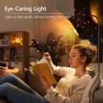 LED Floor Lamp, Standing Lamp for Living Room with Linen Lamp Shade,Adjustable Gooseneck Modern Reading Light,Floor Lamps for Bedroom,Office,Farmhouse,6W LED Bulb Included - Image 3