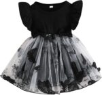 Cokbyavla Girls Dress Sleeveless,White Dress Teen Girls Wedding Dress Tassels Little Girl Blue Floral Dress Tween Dresses Size 10-12 Baby Girl Party Dresses Girls Blue Princess Dress