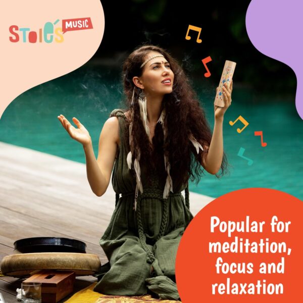 Stoie's Wooden Rain Stick instrument - Support Music Exploration, Coordination and Rhythm Rain stick Baby Toy - Soothing Sound for Sensory Play -Rainstick instrument for kids, 2 pcs pack - Image 7