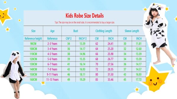 CuteOn Girls Bathrobe Kids Gifts for Toddler Boys Robe Size 2-13T - Image 2