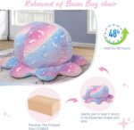 COMAX Unicorn Bean Bag Chairs for Kids 8-12, Large Kid Beanbag Chair with Filler, Big Toddler Lazy Floor Stuffed Couch Sofa for Girls Boys, Glowing Rainbow - Image 8