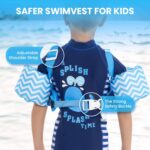Gogokids Toddler Swimming Float Vest, Arm Bands Kids Swim Vest with Shoulder Harness Baby Floats Swimming Training Jacket for 2-6 Years Old Boys Girls Perfect for Pool, Learn to Swim and Beach - Image 3