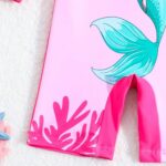 WYTbaby Baby Girls Swimming Costume One Piece Toddler Swimsuit Long Sleeve Uv Protection Summer Swimsuit for Toddler Girls 9 Months-3 Years - Image 4