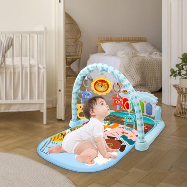 Jubepk Kids Gym Mat, Musical Activity Center with Lights, 74x56x43cm Developmental Mat with Detachable Toys, Ideal for Boys and Girls to Enhance Motor Skills - Image 3