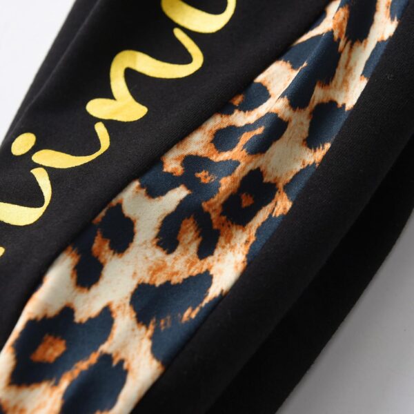 Planooar Baby Girl Clothes Outfit Leopard Print Long Sleeve Hooded Tops + Pants - Image 7