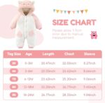 JiAmy Baby Snowsuit Hooded Romper Winter Outfits Boys Girls Cartoon Bear Fleece Jumpsuit 0-18 Months - Image 7