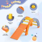 Brolteja Toddler Climbing Frame, Children's Plastic Tripod Climbing Ladder, Indoor Montessori Game Climbing Set (Tripod & Arch & slide) - Image 4