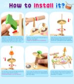 Subtail Kids Drum Kit - Musical Instruments for 2-4 Year Old Boys & Girls - Wooden Baby Drum Set - Toddler Toys & 1st Birthday Gifts, HW00793 - Image 3