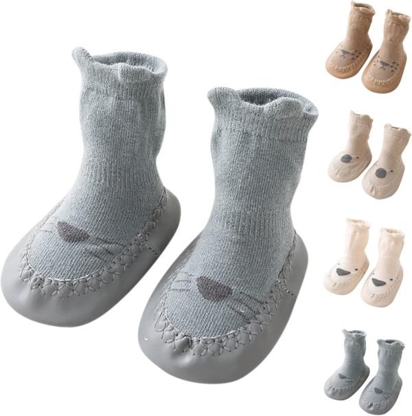 Children Toddler Shoes Autumn and Winter for Boys and Girls Non Slip Elastic Cloth Comfortable Solid Color Simple Pattern Design Born Shoes - Image 3