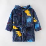 Boys Dinosaur Fleece Bathrobe Hooded Toddler Soft Fuzzy Robe Flannel Robe for Kids Girls Dressing Gown Pajamas Kids Cute Cartoon Warm Casual Clothes - Image 5