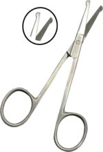 Spire 9CM Premium Baby Nail Scissors Nose Hair Scissors, Safety Blades with Rounded Tip for Trimming Small Details Facial Hair, Ear Hair, Eyebrow