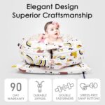 Infant Lounger Baby Nest Replacement Cover | Hypoallergenic | Premium | [Fits Dockatot Deluxe+] (Cover Only) (Rainbow Dino) - Image 5