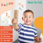 Stoie's Wooden Rain Stick instrument - Support Music Exploration, Coordination and Rhythm Rain stick Baby Toy - Soothing Sound for Sensory Play -Rainstick instrument for kids, 2 pcs pack - Image 4