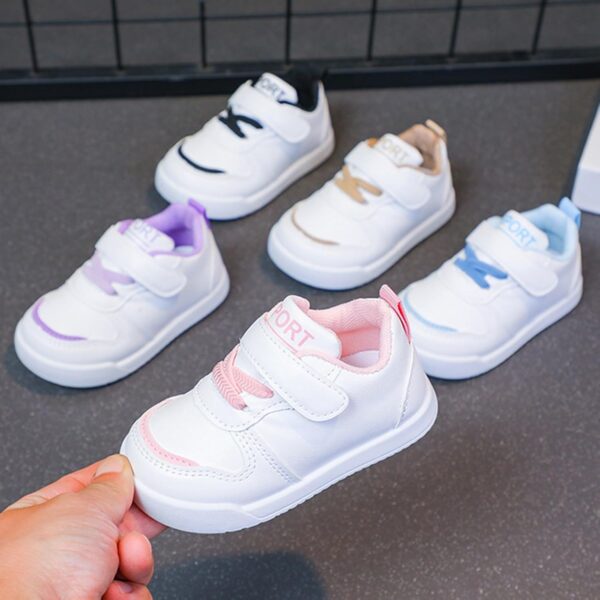 Infant Non Slip Sneakers Baby Boy Girl Toddler Breathable Lightweight Non-Slip Soft Sole First Walking Shoes White Athletic Shoes for Toddlers Kids Outdoor Shoes Toddler - Image 2