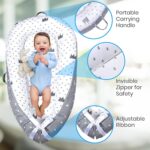 Totsi Baby Lounger Set | Ultra-Soft Baby Nest with Pillow and Blanket | Machine Washable Infant Lounger 0-24 Months | Adjustable Infant Nest for Travel | Baby Lounger Cover for Newborn - Image 6