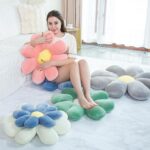 Flower Pillow,Flower Shaped Throw Pillow,Flower Shaped Seating Cushion, Floor Pillow, Cute Room Decor & Plush Pillow (23.6, Sun Yellow) - Image 5