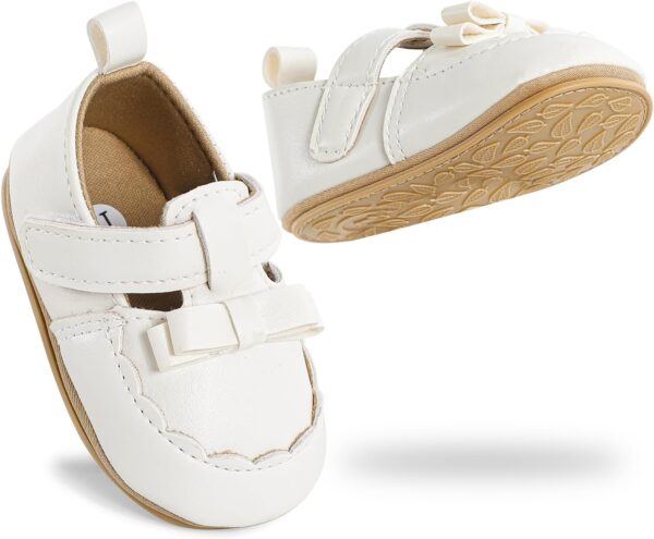 Cheerful Mario Baby Girls Mary Jane Shoes First Walking Shoes Soft PU Leather Cute Bowknot Anti Slip Soft Sole - Image 3