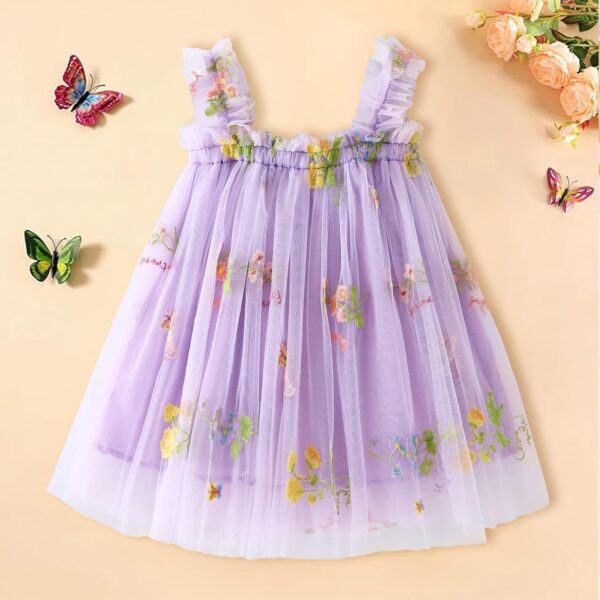 JiAmy Baby Girl Dress Sleeveless Tulle Floral Dresses Toddler Birthday Wedding Princess Party Sundresses for Girls 6 Months-4 Years - Image 2