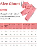 SEAUR Toddler Girls Summer Outfits Party Clothes Girls 2 Pcs Outfits Sleeveless Vacation Outfits Girls Ruffled Top 1-8 Years - Image 6
