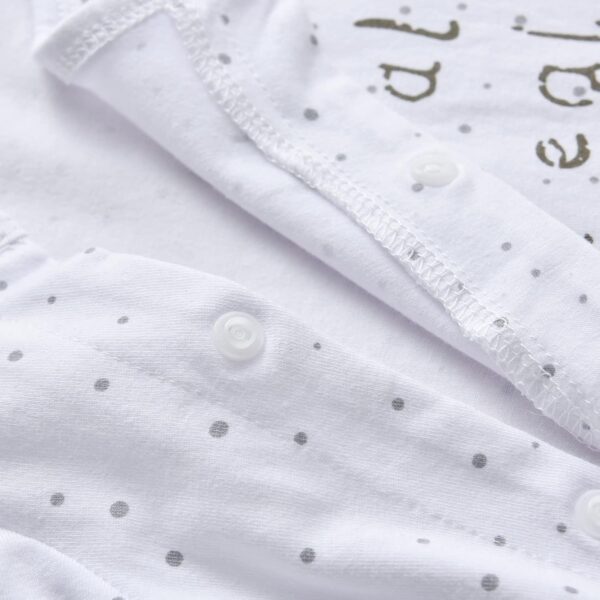 Tinykeke Newborn Baby Boy Girl Letters Footies Romper Unisex-Baby 2 Pack Footed Jumpsuit - Image 6