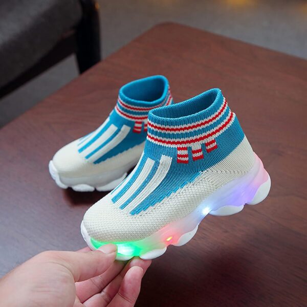 Luminous Light Led Shoes Girls Sport Kids Children Baby Baby Shoes School Shoes Size 4 - Image 2