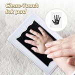 Nabance Baby Hand and Footprint Kit Inkless Hand Print & Footprint Kit with 2 Jungle Animals Pattern Photo Frame 2 Large Ink Pad 4 Cute Clips 4 Imprint Cards Mess Free Ink Pad Family Keepsake - Image 4