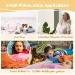 vocheer Small Pillows for Sleeping, 11"x 7" Mini Travel Pillow, Tiny Pillows for Neck, Wrist, Lumbar and Knee, Pets Pillow, Cotton, Machine Washable,Light Grey-1PC - Image 5