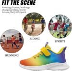 Hixingo Boys Trainers Kids Trainers Girls Trainers Rainbow Breathable Tennis Shoes Athletic Walking Shoes Lightweight Sneakers for 7-12 Years Little Kid/Big Kid - Image 6