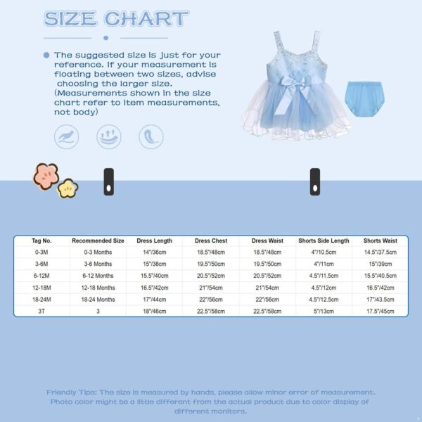 Oyolan Baby Girls Summer Sundress Sleeveless 3D Flowers Rhinestone Dress & Bloomers 2-Piece Set - Image 3