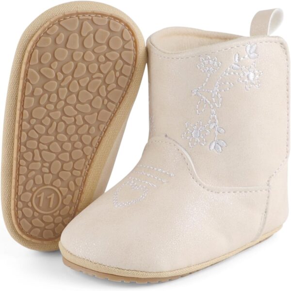 LACOFIA Baby Girls Winter Boots Infant Anti-Slip First Walking Shoes Prewalker Booties - Image 4