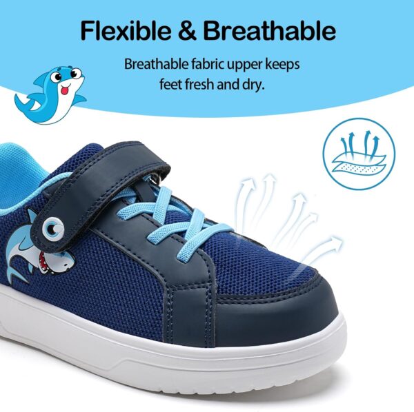 Boys Girls Trainers Kids Walking Shoes Athletic Sneakers School Shoes Hook and Loop Running Shoes for Little Kid Big Kid - Image 2