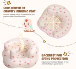 Winuoyang Inflatable Baby Seat, Inflatable Baby Chair for Babies 3-36 Months Built in Air Pump Portable Baby Support Seat Baby Sitting Support Summer Toddler Shower Chair Floor Seat (Rabbit) - Image 3