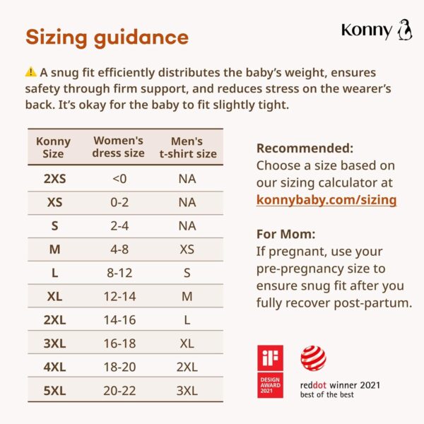 Konny Baby Carrier SoftBreeze - Custom Fit Carrier, Hassle-Free, Easy to Wear Infant Sling Wrap, Perfect for Newborn Babies up to 44 lbs Toddlers (Black, M) - Image 6