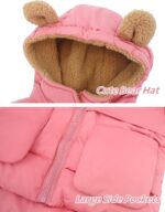 FEOYA Baby Boys Girls Hooded Down Jackets Little Kids Winter Puffer Jackets Cute Warm Outerwear - Image 5