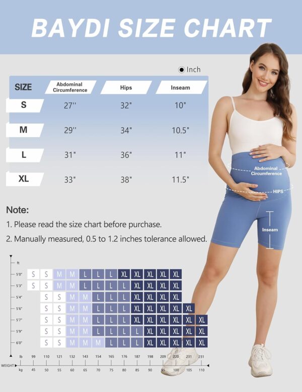 VALANDY Creamlush Maternity Shorts Over Belly Biker Shorts High Waisted Short Leggings Athletic Running Yoga Pregnancy Pants - Image 6