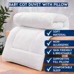 EDS Cot Bed Duvet And Pillow Set 4.5 Tog Anti Allergy Breathable 100% Microfiber Toddler Bedding Cot Bed Duvet for Newborns Kids Baby Girls and Boys (4 .5 TOG) - Image 4