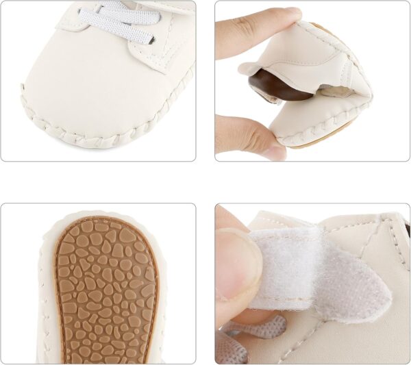 MK MATT KEELY Baby Boys First Walking Shoes Anti-Slip Soft PU Leather Sneaker Boots for Infant Toddler - Image 3