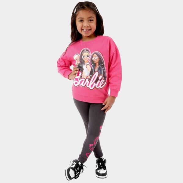 Barbie Sweatshirt And Leggings Set | Co Ord Set | Girls' Outfits & Clothing Sets | Ages 4 to 12 Years| Official Merchandise - Image 3