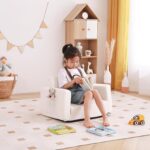 Tiita Kids Sofa, 2-in-1 Toddler Chair, Convertible Children Couch to Lounger, Flip Out Kid Sofas Chair, Toddler Armrest Chairs Bed, Folding Kids Play Sofa for Girl or Boy (Beige) - Image 7
