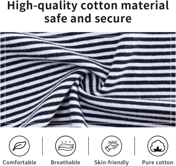 Infant Baby Boys Clothing Sets Newborn Baby Cotton Romper Outfits Suit Toddler Kids Pyjamas 3pcs Long Sleeves T-Shirt + Star Pattern Dungarees+ Hat 0-24 Months - Image 4