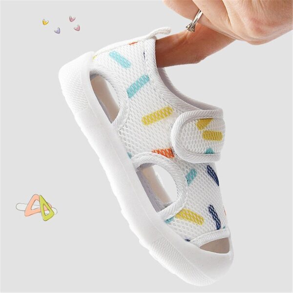 Baby Sandals Boys Water Beach Shoes Sneakers Newborn Trainer Mesh Non-Slip Soft Sole Flats Infant Canvas Sneakers Toddler Prewalker Crib First Walking Shoes - Image 3