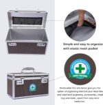 HEWEI WORKS Locking Box with Portable Storage Case, Childproof Medicine Organizer with Combination Lock, Lockbox for Money, Documents & Meds Secure Cash, Jewelry, ID Documents (Coffee/Large) - Image 5