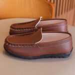 Children's moccasins, boat shoes, girls, flat low shoes, boys, elegant sailing shoes, children, boys, girls, soft leather, non-slip loafers, slippers, flat first walking shoes, festive dress shoes, - Image 3