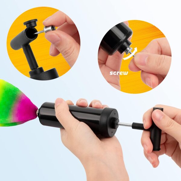 Homotte 6 Pcs Rainbow Playground Balls for Kids, 5 Inch Small Kickball Dodgeballs, Mini Toy Bouncing Ball Handball Set for Indoor & Outdoor Activities with Hand Pump - Image 2