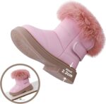 MK MATT KEELY Girls Snow Boots Kids Winter Outdoor Waterproof Boots Toddler Walking Shoes with Anti-Slip Rubber Sole - Image 7